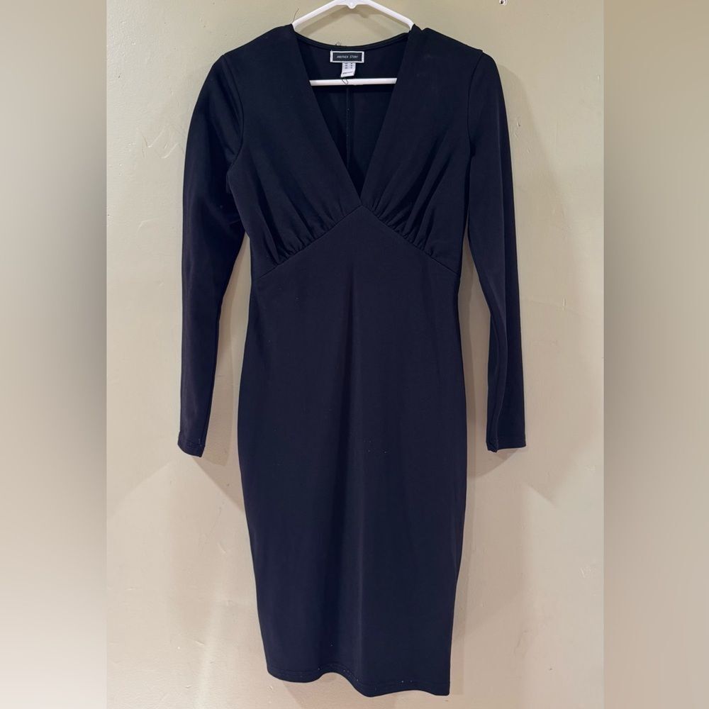 Another Story size medium Black long sleeve midi dress